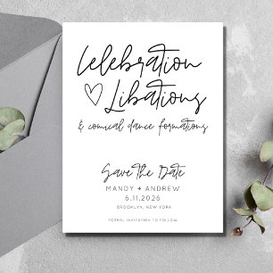Funny Budget Wedding Save the Date Postkarte