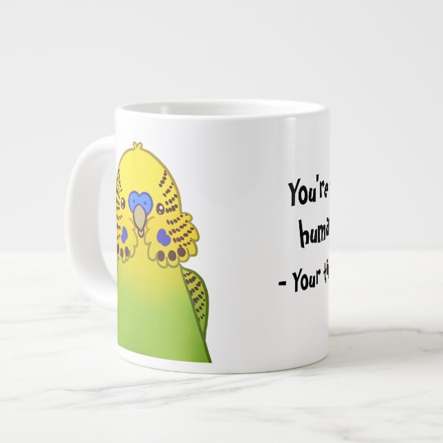 Funny Budgie Tasse - Bestes Mensch je (Vorderseite Links)