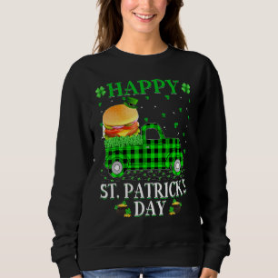 Funny Buffalo Kariert Green Truck Burger St Patric Sweatshirt