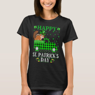Funny Buffalo Kariert Green Truck Chipmunk St Patr T-Shirt