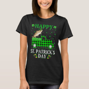 Funny Buffalo Kariert Green Truck Cod Fish St Patr T-Shirt