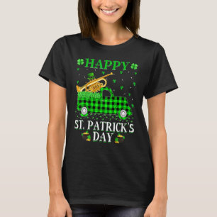 Funny Buffalo Kariert Green Truck Cornet St Patric T-Shirt