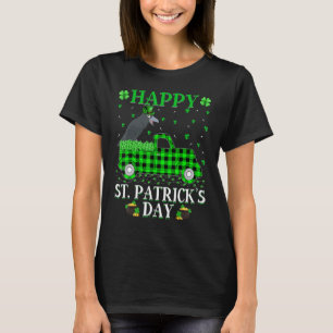 Funny Buffalo Kariert Green Truck Crow Bird St Pat T-Shirt