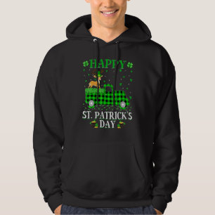 Funny Buffalo Kariert Green Truck Deer St Patrick' Hoodie