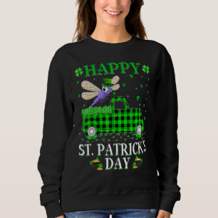 Funny Buffalo Kariert Green Truck Dragonfly St Pat Sweatshirt