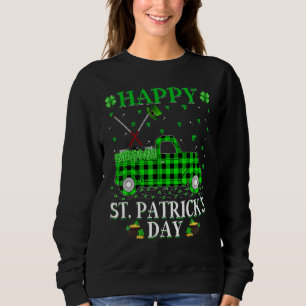 Funny Buffalo Kariert Green Truck Hockey St Patric Sweatshirt