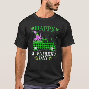 Funny Buffalo Kariert Green Truck Tintenfisch St P T-Shirt