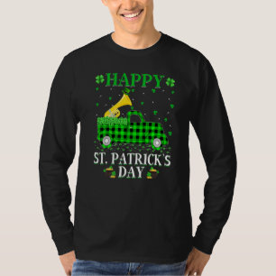 Funny Buffalo Kariert Green Truck Tuba St. Patrick T-Shirt