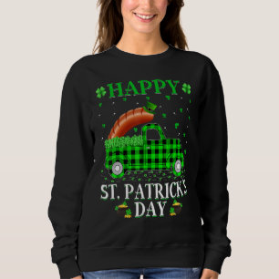 Funny Buffalo Kariert Green Truck Wurst St Patric Sweatshirt