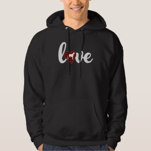Funny Buffalo Karierte Liebe Irish Wolfhound Dog V Hoodie