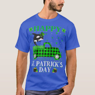 Funny Buffalo Pläd Green Truck Orca Fish St Patri T-Shirt