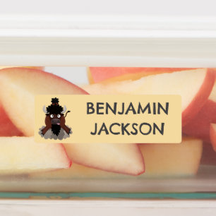 Funny Büffel Bison Cartoon personalisierte Schule Etiketten