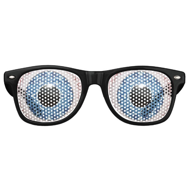Funny Bulding Bloodshot Blaue Augen Sonnenbrille (Vorderseite)