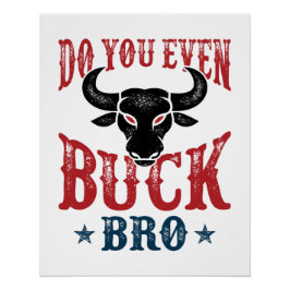 Funny Bull Riding macht es sogar, sich mit dem Bro Poster
