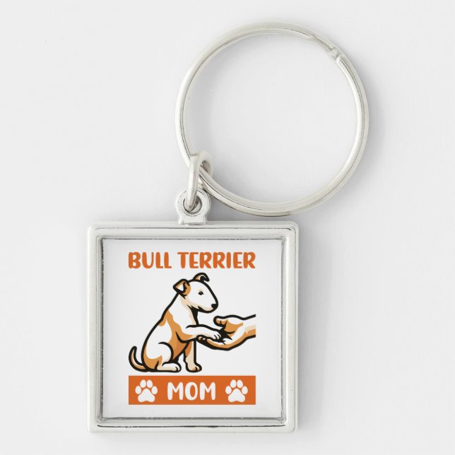Funny Bull Terrier Dog Schlüsselanhänger (Vorne)