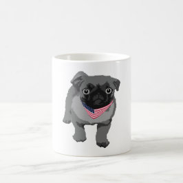 Funny Bulldog - Amerikanische Flagge Kaffeetasse