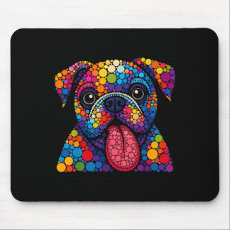 Funny Bulldog Dog Lovers Polka Dot Happy Dot Day G Mousepad