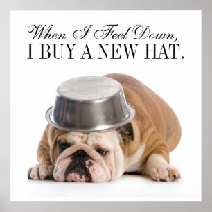 Funny Bulldog Fashion - Poster - srf