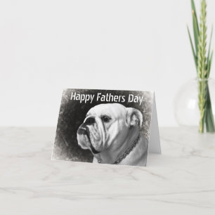 Funny Bulldog Fathons Day Cards Karte