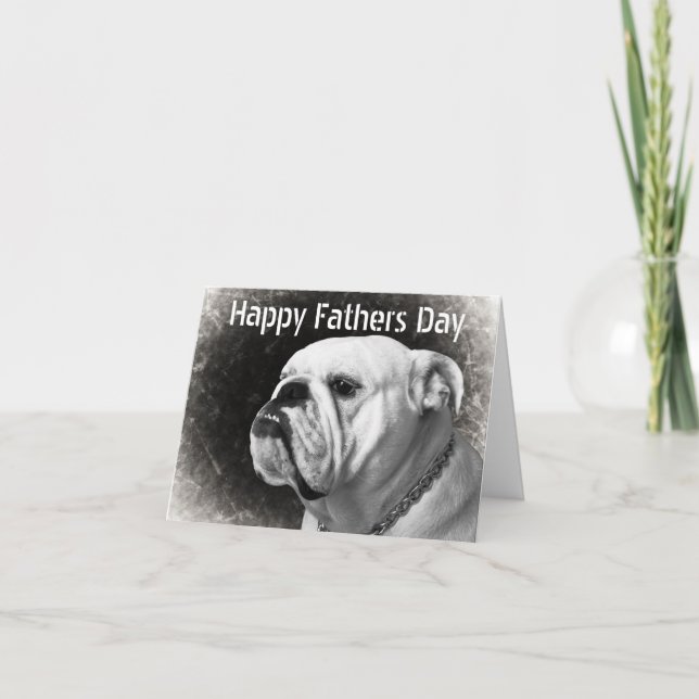 Funny Bulldog Fathons Day Cards Karte (Vorderseite)