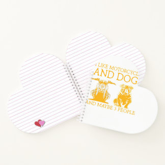 Funny Bulldog I Like Motorcycles And Dogs Notizbuch