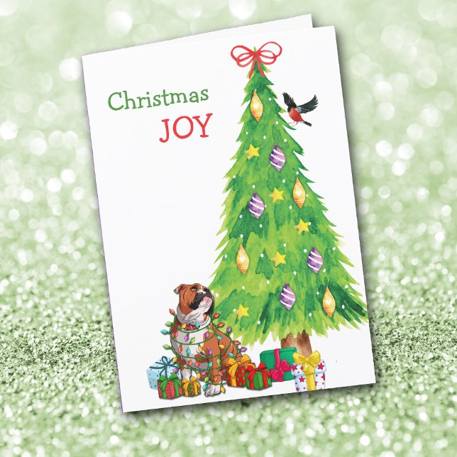 Funny Bulldog und Holiday Tree Weihnachten (Von Creator hochgeladen)