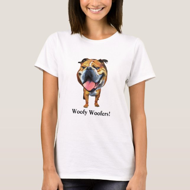 Funny Bulldog Woman's T - Shirt (Vorderseite)