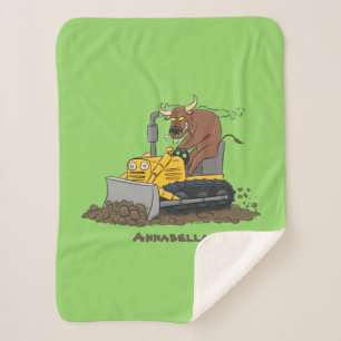 Funny Bulldozer Driving Cartoon Sherpadecke