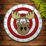 Funny Bull's Augen-Elch rotes Ziel Dartscheibe<br><div class="desc">Vergnügen Sie sich mit dem DartBoard für Ihr Familienzimmer oder Spielzimmer!</div>