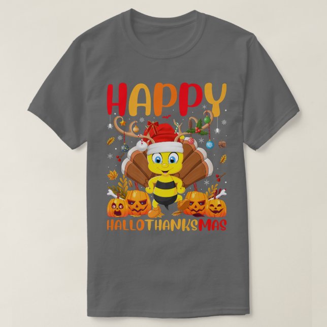 Funny Bumble Bee Lover Happy Bumble Bee HelloDanke T-Shirt (Design vorne)