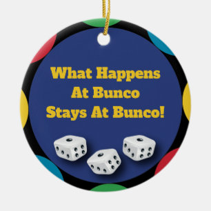 Funny Bunco Dice Game Holiday Geschenk Keramik Ornament