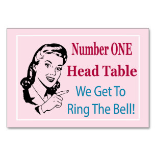 Funny Bunco Head Table Card Tischnummer
