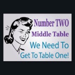 Funny Bunco Nummer Zwei Middle Table Card Tischnummer<br><div class="desc">Funny Bunco Nummer Zwei Mittlerer Tisch für Ihre Bunco Gruppe. Spieler werden diese lustigen Retrokarten schätzen,  um ihnen zu helfen,  nach jeder Runde von Tisch zu Tisch zu wechseln.</div>