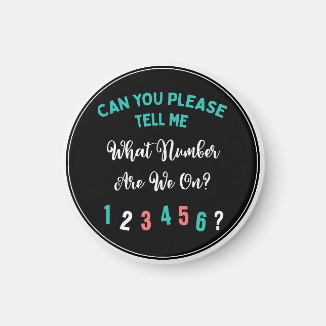 Funny Bunco Player What Number Modern Typografy Magnet (Vorne)
