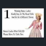 Funny Bunco Wechseln von Tisch 1 Karten Königin 2<br><div class="desc">Vintage und Retro-Grafik-Stil Bunco Tischkarte mit einer königlichen Bunco Königin komplett mit Kronen, Perlen und Bunco Würfel. Bunco Tischkarten sind eine großartige Möglichkeit, Bunco-Spielern beim Übergang von Tisch zu Tisch zu helfen. Gewinner-Bunco Damen Bleibe gerne am Haupttisch und setzten sich auf einen anderen Thron. Bunco Ladys, die VERSAGT haben, gehen...</div>