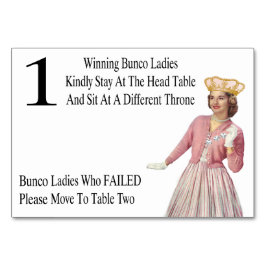 Funny Bunco Wechseln von Tisch 1 Karten Königin 2