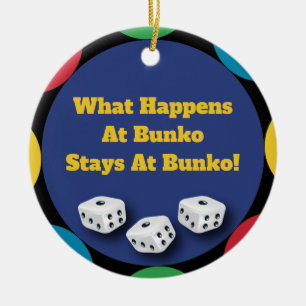 Funny Bunko Dice Game Holiday Geschenk Keramikornament