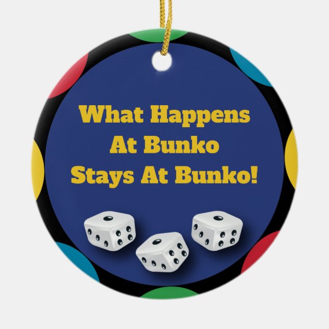 Funny Bunko Dice Game Holiday Geschenk Keramikornament (Vorne)