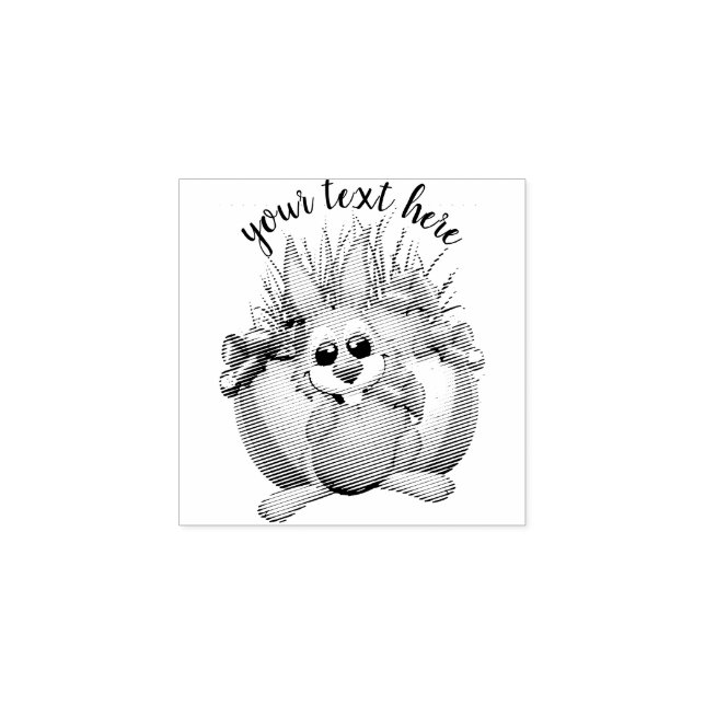 Funny Bunny biting an Easter Egg Gummistempel (Prägung)