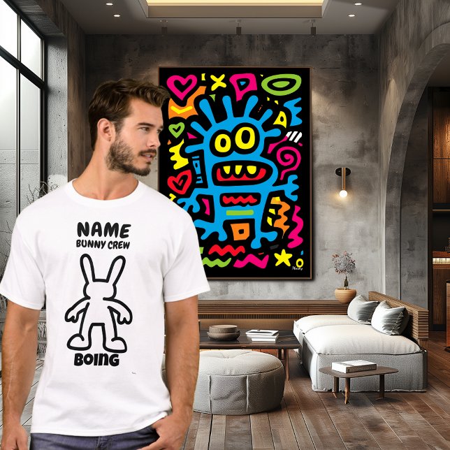 Funny Bunny Character T - Shirt - Boing Custom Cre (Von Creator hochgeladen)