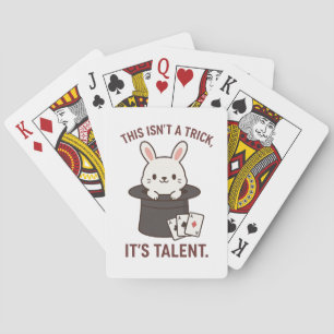 Funny Bunny - "Das ist kein Trick, es ist Talent Spielkarten