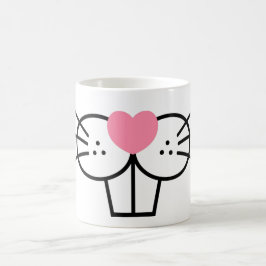 Funny Bunny Face Mouth Nose Süße Tier Graphic Kaffeetasse