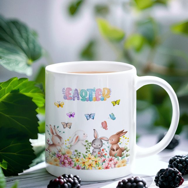 Funny Bunny Happy Easter Day Kaffeetasse (Von Creator hochgeladen)