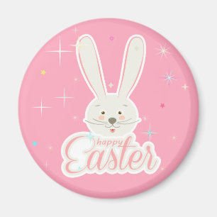 FUNNY BUNNY Happy Oaster Eggs Hunt Party Magnet