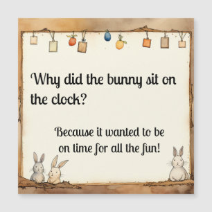 Funny Bunny Joke Magnetkarte