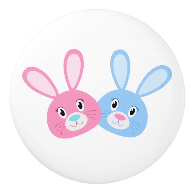 Funny Bunny Keramikknauf (Vorderseite)