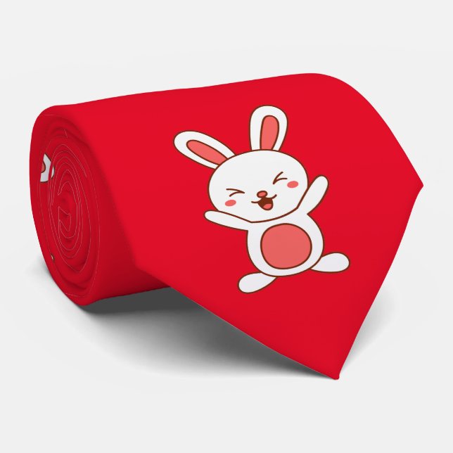 Funny Bunny Krawatte (Gerollt)