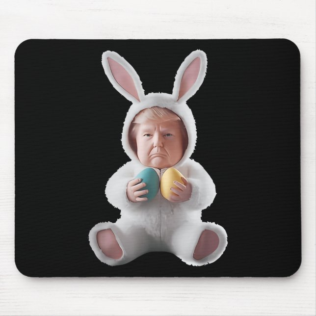 Funny Bunny Oster Trump Meme Happy Ostertag Mousepad (Vorne)