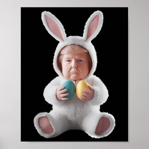 Funny Bunny Oster Trump Meme Happy Ostertag Poster