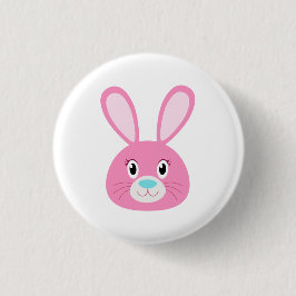 Funny Bunny Pink Button